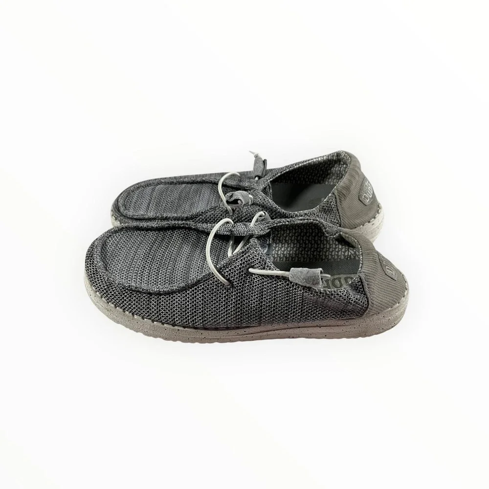 Hey Dude Wally Sox Men's Shoes Size W10 Grey Knit Slip-On Lightweight Comfort